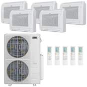 Durastar 48K BTU Cooling / 49K BTU Heating 21.2 SEER2 Five Zone Floor Console Mini Split System with (5) 12K BTU Indoor Units N/A