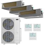 Durastar 55K BTU Cooling / 55K BTU Heating 20 SEER2 Three Zone High Static Concealed Duct Mini Split System with (1) 9K and (2) 18K BTU Indoor Units N/A