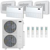 Durastar 55K BTU Cooling / 55K BTU Heating 21.4 SEER2 Five Zone Floor Console Mini Split System with (1) 9K, (2) 12K and (2) 18K BTU Indoor Units N/A