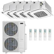 Durastar Sirius Heat Series 55K BTU Cooling / 55K BTU Heating 21.4 SEER2 Five Zone Ceiling Cassette Mini Split System with (3) 9K and (2) 18K BTU Indoor Units N/A