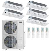 Durastar 55K BTU Cooling / 55K BTU Heating 21.4 SEER2 Five Zone Ceiling Cassette Mini Split System with (2) 6K, (1) 9K and (2) 12K BTU Indoor Units N/A