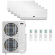 Durastar 55K BTU Cooling / 55K BTU Heating 21.4 SEER2 Five Zone Wall Mount Mini Split System with (5) 12K BTU Indoor Units N/A