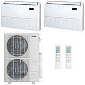 Durastar 48K BTU Cooling / 48K BTU Heating 21.3 SEER2 Two Zone Floor Console Mini Split System with (1) 18K and (1) 24K BTU Indoor Units N/A