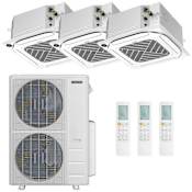Durastar 48K BTU Cooling / 48K BTU Heating 21.3 SEER2 Three Zone Four-Way Ceiling Cassette Mini Split System with (1) 9K, (1) 12K and (1) 18K BTU Indoor Units N/A