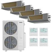 Durastar 48K BTU Cooling / 48K BTU Heating 20.4 SEER2 Four Zone High Static Concealed Duct Mini Split System with (3) 9K and (1) 12K BTU Indoor Units N/A