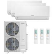 Durastar 60K BTU Cooling / 39K BTU Heating 19.2 SEER2 Three Zone Wall Mount Mini Split System with (1) 12K and (2) 18K BTU Indoor Units N/A