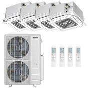 Durastar 60K BTU Cooling / 39K BTU Heating 19.2 SEER2 Four Zone Ceiling Cassette Mini Split System with (2) 12K and (2) 18K BTU Indoor Units N/A