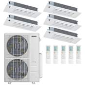 Durastar 60K BTU Cooling / 39K BTU Heating 19.2 SEER2 Five Zone Ceiling Cassette Mini Split System with (2) 6K and (3) 18K BTU Indoor Units N/A