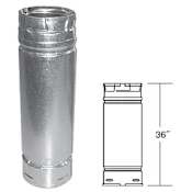 DuraVent 3" Inner Diameter - Pellet Vent Type L Multi-fuel Chimney Pipe - Double Wall - 36" Pipe Length Stainless Steel