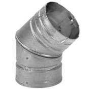 DuraVent 3" Inner Diameter - Pellet Vent Type L Multi-fuel Chimney Pipe - Double Wall - 45 Degree Elbow Stainless Steel