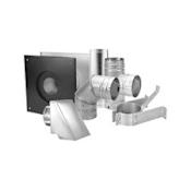 DuraVent 4" Inner Diameter - Pellet Vent Type L Multi-fuel Chimney Pipe - Double Wall - Through the Wall Kit Stainless Steel