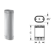 DuraVent 6" Inner Diameter - DuraLiner Rigid Liner Chimney Pipe - Double Wall - 12" Pipe Length Aluminized Steel