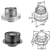 DuraVent 4" x 6-5/8" Inner Diameter - DirectVent Pro Direct Vent Pipe - Double Wall - Chimney Conversion Kit A Galvanized