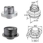 DuraVent 4" x 6-5/8" Inner Diameter - DirectVent Pro Direct Vent Pipe - Double Wall - Chimney Conversion Kit B Galvanized