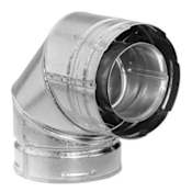 DuraVent 4" Inner Diameter - DirectVent Pro Direct Vent Pipe - Double Wall - 90 Degree Elbow Galvanized