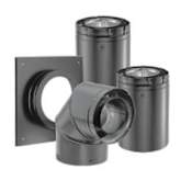 DuraVent 4" x 6-5/8" Inner Diameter - DirectVent Pro Direct Vent Pipe - Double Wall - Horizontal Termination Kit A Galvanized