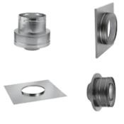 DuraVent 4" x 6-5/8" Inner Diameter - DirectVent Pro Direct Vent Pipe - Double Wall - Masonry Chimney Conversion Kit Galvanized