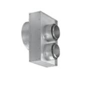 DuraVent 4" x 6-5/8" DirectVent Pro Direct Vent Pipe - Co-Axial To Co-Linear Appliance Connector for Travis Industries Appliances Galvanized