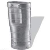 DuraVent 8" Inner Diameter - DuraLiner Rigid Liner Chimney Pipe - Double Wall - 14" Round to Oval Flex Pipe Aluminized Steel