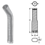DuraVent 8" Inner Diameter - DuraLiner Rigid Liner Chimney Pipe - Double Wall - 36" Flex Pipe Length Aluminized Steel