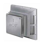 DuraVent 5" Inner Diameter - DirectVent Pro Direct Vent Pipe - Double Wall - Square Horizontal Termination Cap Galvanized