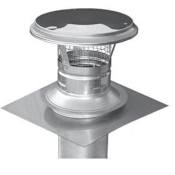 DuraVent 5" Inner Diameter - DuraLiner Rigid Liner Chimney Pipe - Double Wall - 13" x 13" Twist Lock Cap Kit Stainless Steel
