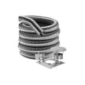 DuraVent 8" Inner Diameter - DuraFlexSS 304 Flexible Liner Chimney Pipe - Single Wall - 15' Basic Kit Includes Top Plate, Cap, Connector and Flex Length Stainless Steel