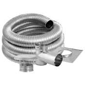 DuraVent 8" Inner Diameter - DuraFlex SW Flexible Liner Chimney Pipe - Single Wall - 15' Tee Kit Stainless Steel
