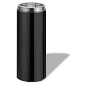 DuraVent 5" Inner Diameter - DuraTech Class A Chimney Pipe - Double Wall - 11" to 14-5/8" Pipe Length Black