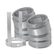 DuraVent 6" Inner Diameter - DuraTech Class A Chimney Pipe - Double Wall - 15 Degree Elbow Stainless Steel