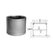 DuraVent 20" Inner Diameter - DuraTech Class A Chimney Pipe - Double Wall - 18" Pipe Length Stainless Steel