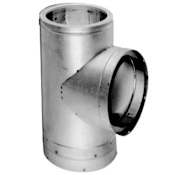 DuraVent 12" Inner Diameter - DuraTech Class A Chimney Pipe - Double Wall - Tee with Cap Stainless Steel