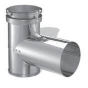 DuraVent 5" Inner Diameter - DuraFlex SS Flexible Liner Chimney Pipe - Single Wall - Tee with Cap Stainless Steel