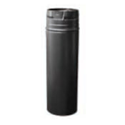 DuraVent 3" Inner Diameter - PelletVent Pro Type L Chimney Pipe - Double Wall - 18" Adjustable Pipe Length Black