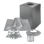DuraVent 4" Inner Diameter - PelletVent Pro Type L Chimney Pipe - Double Wall - Vertical Cathedral Ceiling Kit Black and Stainless Steel
