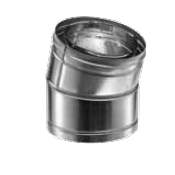 DuraVent 16" Inner Diameter - DuraChimney II Class A Chimney Pipe - Double Wall - 15 Degree Elbow Galvanized Steel