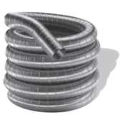 DuraVent 8" Inner Diameter - DuraFlexSS 316 Flexible Liner Chimney Pipe - Single Wall - 20' Flex Pipe Length Stainless Steel