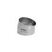 DuraVent 6" Inner Diameter - DuraLiner Rigid Liner Chimney Pipe - Double Wall - 15 Degree Elbow Adapter Stainless Steel