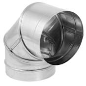DuraVent 6" Inner Diameter - DuraBlack Stove Pipe - Single Wall - 90 Degree Elbow Stainless Steel