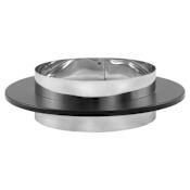 DuraVent 6" Inner Diameter - DuraBlack Stove Pipe - Double Wall - DVL/DuraBlack Chimney Adapter with Trim Stainless Steel