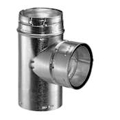 DuraVent 6" Inner Diameter - Type B Round Gas Vent Pipe - Double Wall - Standard Tee Aluminum