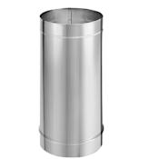DuraVent 8" Inner Diameter - DuraBlack Stove Pipe - Single Wall - 24" Pipe Length Stainless Steel
