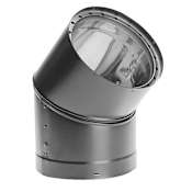 DuraVent 8" Inner Diameter - DVL Stove Pipe - Double Wall - 45 Degree Elbow Black