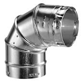 DuraVent 8" Inner Diameter - Type B Round Gas Vent Pipe - Double Wall - 90" Degree Elbow Aluminum