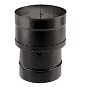 DuraVent 8" Inner Diameter - DuraBlack Stove Pipe - Single Wall - Slip Connector with Trim Stainless Steel