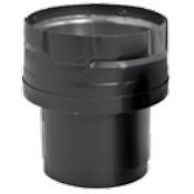 DuraVent 3" Inner Diameter - PelletVent Pro Type L Chimney Pipe - Double Wall - Harman Adapter Increaser Black