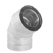 DuraVent 4" Inner Diameter - DirectVent Pro Direct Vent Pipe - Double Wall - 60 Degree Elbow Galvanized