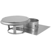 DuraVent 7" Inner Diameter - DuraFlex Pro Flexible Liner Chimney Pipe - Single Wall - Vertical Cap Kit Includes Top Plate with welded Storm Collar and Cap Stainless Steel