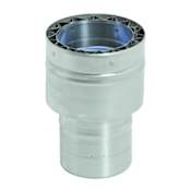 DuraVent 3" Inner Diameter - FasNSeal AL29-4C Special Gas Vent Pipe - Single Wall - 4" Single-to-Double Wall Adapter Stainless Steel