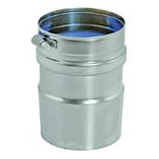DuraVent 4 Inch FasNSeal Fulton Tapered Appliance Adapter From the FasNSeal Series Stainless Steel